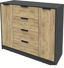 Тумба Интерлиния Концепт КТ-Т120 (дуб золотой/антрацит)