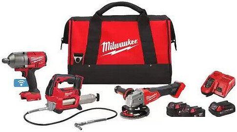 Milwaukee 4933498576 (гайковерт, болгарка, смазочный пистолет, 2 АКБ, сумка) Milwaukee 4933498576 (гайковерт, болгарка, смазочный пистолет, 2 АКБ, сумка)