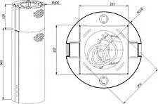 Кухонная вытяжка Meferi TUBE40BK Isla Power