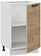Шкаф напольный Трия Детройт 1Н5 (белый/дуб крафт золотой)