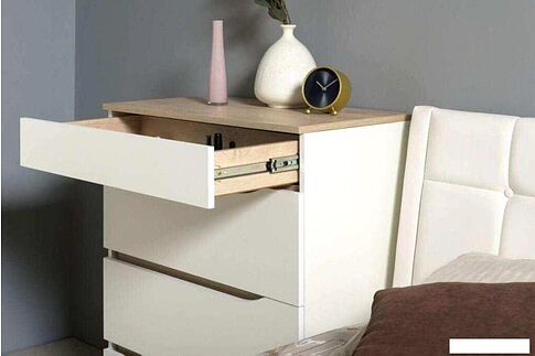 Комод Mobi Муссон 13.97 (белый шагрень/дуб эндгрейн элегантный)