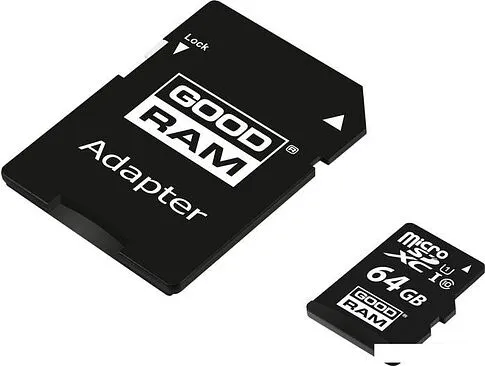 Карта памяти GOODRAM M1AA microSDXC M1AA-0640R12 64GB (с адаптером)