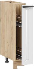 Шкаф напольный Трия Лорас 1Н15К (дуб крафт золотой/холст белый)