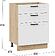 Шкаф напольный Трия Лорас 1Н6Я3 (дуб крафт золотой/холст белый)
