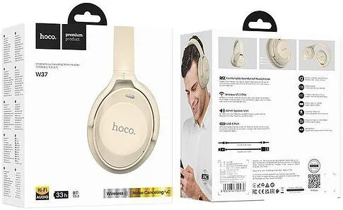 Наушники Hoco W37 (бежевый)