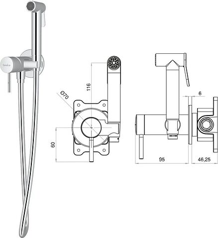 Гигиенический душ Teska Pulito BTK6800