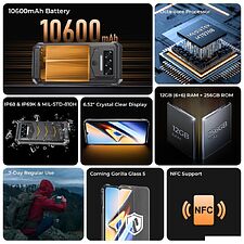 Смартфон Oukitel WP38 6GB/256GB (черный)