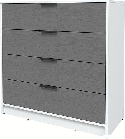 Комод Интерлиния Концепт КТ-К100 Глосс (белый платинум/дуб серый)