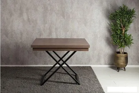 Стол-трансформер Levmar Cross D69/S53 (дуб шамони темный/черный)