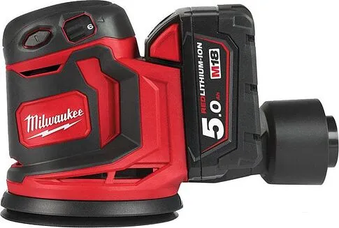 Эксцентриковая шлифмашина Milwaukee M18 BOS125-502B 4933464229 (с 2-мя АКБ, сумка)
