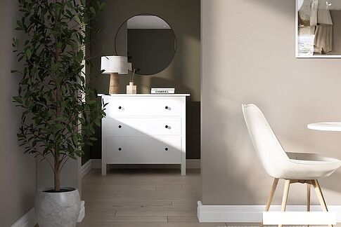 Комод Лузалес Кымор 3 ящика (белый)