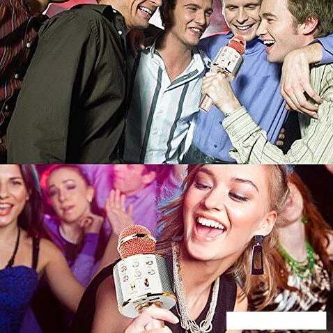 Микрофон Wster WS-858 (розовый)