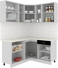 Угловая кухня Кортекс-мебель Корнелия Экстра 1.5x1.5м (дуб сонома/королевский опал) Угловая кухня Кортекс-мебель Корнелия Экстра 1.5x1.5м (дуб сонома/королевский опал)