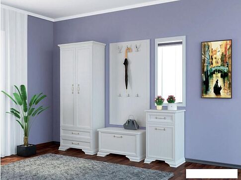 Тумба Bravo Мебель Тумба Грация 1 дв 1 ящ (белый-белый)