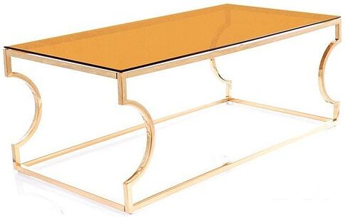 Журнальный столик Signal Kenzo A (дымчатый янтарь/золотой)