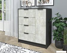 Тумба Интерлиния Концепт КТ-Т90 (бетон лайт/антрацит)