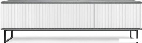 Тумба Shtabe Royal 5031 эко (белый/металл бруклин/черный)