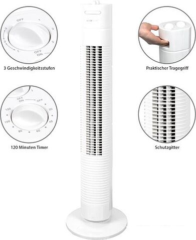 Колонный вентилятор Clatronic TVL 3770 (белый)