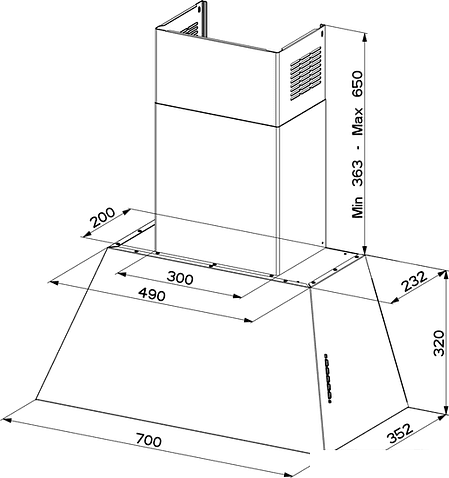 Кухонная вытяжка Faber Chloe EV8P CI A70 [110.0456.175]