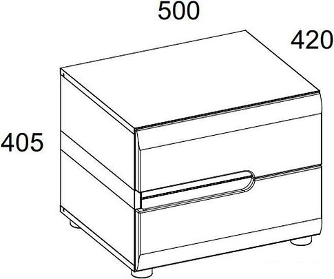 Тумба Anrex Linate 2S/TYP 96 Белый/Сосна Трюфель