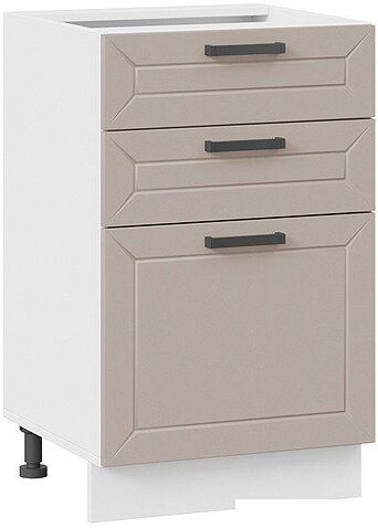 Шкаф напольный Трия Лорас 1Н5Я3 (белый/холст латте)