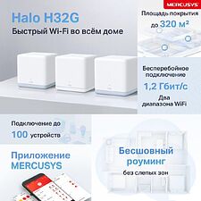 Wi-Fi система Mercusys Halo H32G (3 шт)