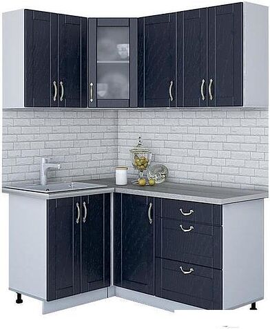 Готовая кухня Интерлиния Мила Крафт 1.2x1.6 (дуб королевский)