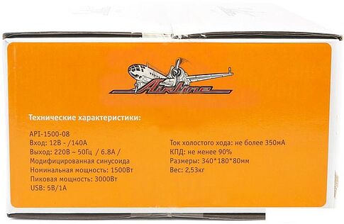 Автомобильный инвертор Airline API-1500-08