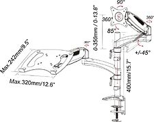 Кронштейн CACTUS CS-VM-LH08-BK