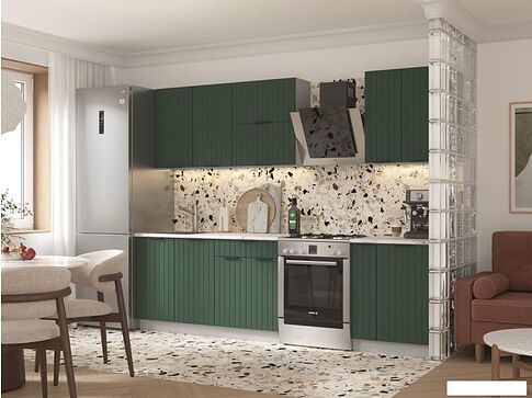 Готовая кухня Arvento АНТА-плюс 2м (зеленый)