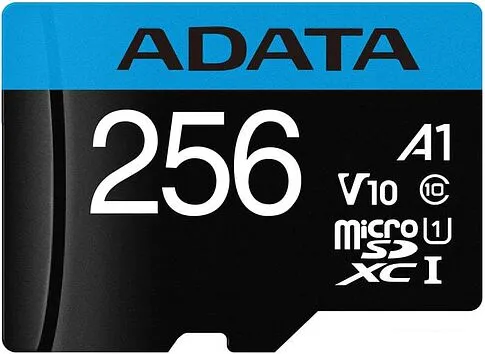 Карта памяти A-Data Premier AUSDX256GUICL10A1-RA1 microSDXC 256GB (с адаптером)