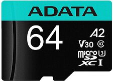 Карта памяти A-Data Premier Pro AUSDX64GUI3V30SA2-RA1 microSDXC 64GB (с адаптером) Карта памяти A-Data Premier Pro AUSDX64GUI3V30SA2-RA1 microSDXC 64GB (с адаптером)