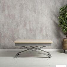 Стол-трансформер Levmar Apollo D68/S59 (дуб шамони светлый/серебро)