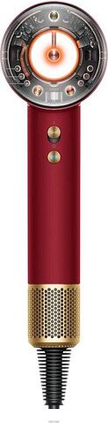 Фен Dyson HD16 Supersonic Nural Straight+Wavy (евровилка, красный бархат/золотой)