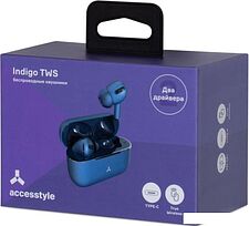 Наушники AccesStyle Indigo TWS (темно-синий)