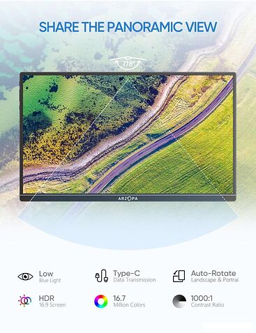 Портативный монитор Arzopa A1S