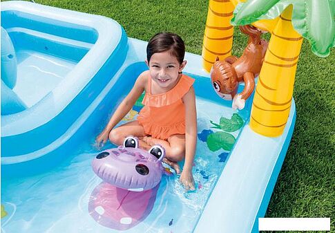 Надувной бассейн Intex Джунгли 57161 (257х216х84)