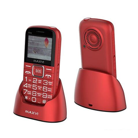 Кнопочный телефон Maxvi B5ds (красный)