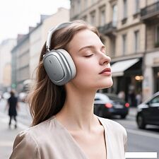 Наушники Hoco W68 (серебристый)