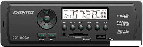 USB-магнитола Digma DCR-100G24
