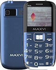 Кнопочный телефон Maxvi B6ds (синий)