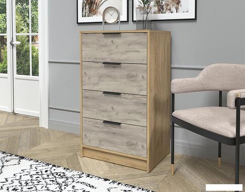 Комод Интерлиния Концепт КТ-К60 (дуб серый/дуб золотой)