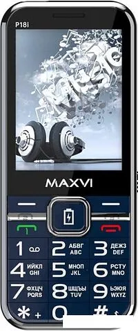Кнопочный телефон Maxvi P18i (синий)