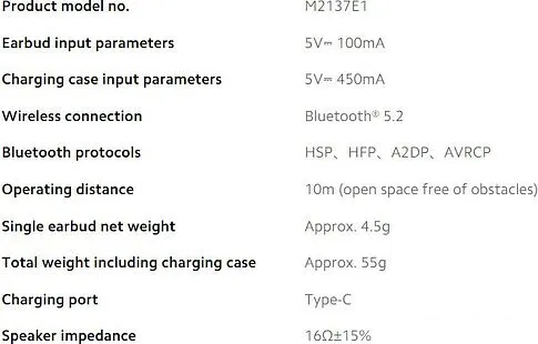 Наушники Xiaomi Redmi Buds 4 M2137E1 (белый, международная версия)