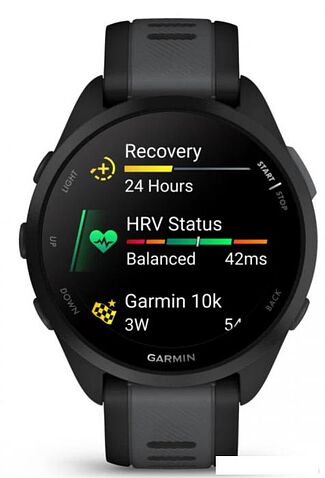 Умные часы Garmin Forerunner 165 (черный/сланцево-серый)