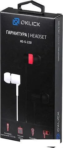 Наушники с микрофоном Oklick HS-S-220 (белый)