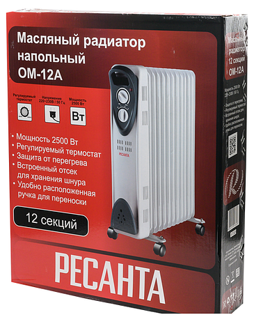 Масляный радиатор Ресанта ОМ-12А