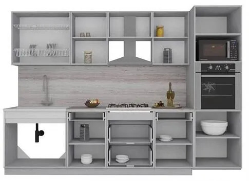 Готовая кухня Интерлиния Мила Gloss 3.0 (бордовый-черный)