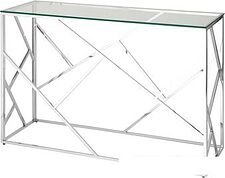 Консольный стол Stool Group Арт Деко 120x40 (прозрачное стекло/сталь серебристый) Консольный стол Stool Group Арт Деко 120x40 (прозрачное стекло/сталь серебристый)