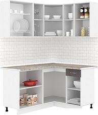 Готовая кухня Кортекс-мебель Корнелия Лира 1.5x1.3 (белый/береза/марсель) Готовая кухня Кортекс-мебель Корнелия Лира 1.5x1.3 (белый/береза/марсель)